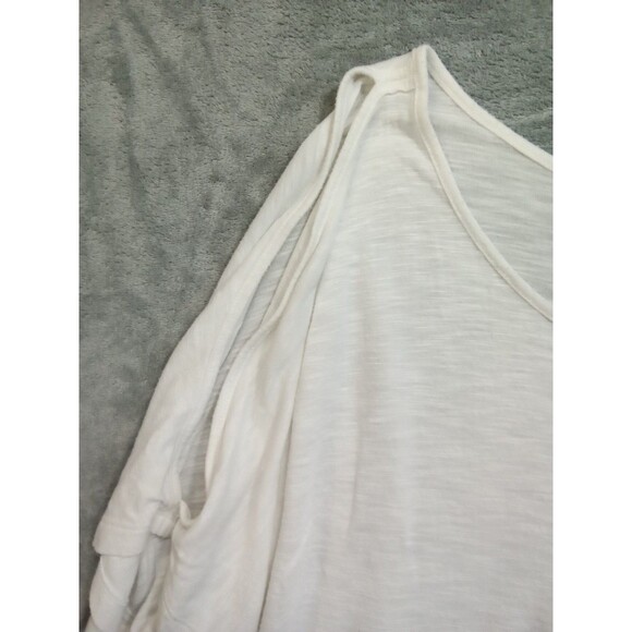 Mudd Womens XL White cold‎ Shoulder Blouse Y2K Classic - Picture 6 of 9